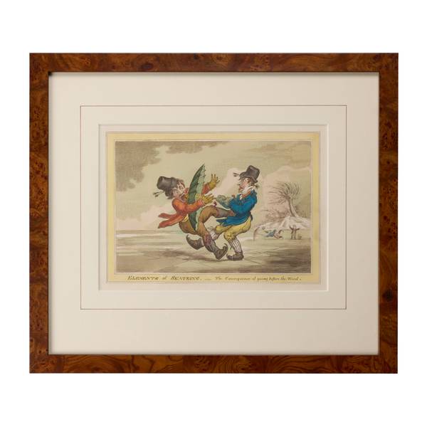 James Gillray – Elements of skateing - The Consequence of going before the Wind