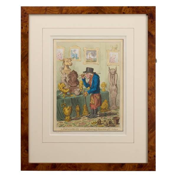 James Gillray – A cognocenti contemplating Beauties of Antique